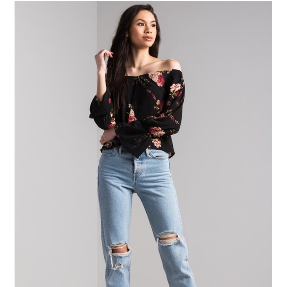 NEW! Akira Breathe In Floral Off Shoulder - Picture 4 of 8